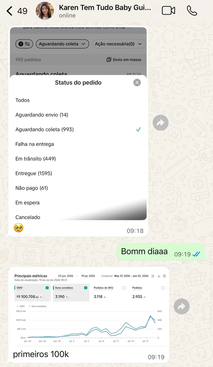 Print de resultado - Karen - Tem Tudo Baby